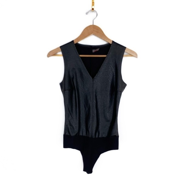 COMMANDO Vegan leather bodysuit Womens size S - Picture 2 of 7